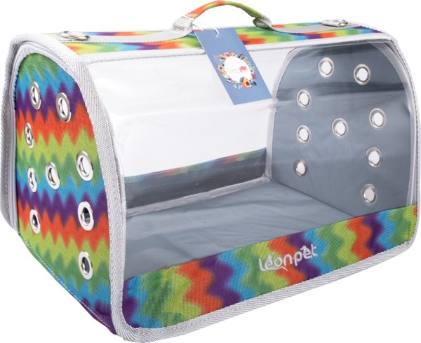 Leon Pet Şeffaf Fly Bag Çanta Gökkuşağı Sarı - Image 1