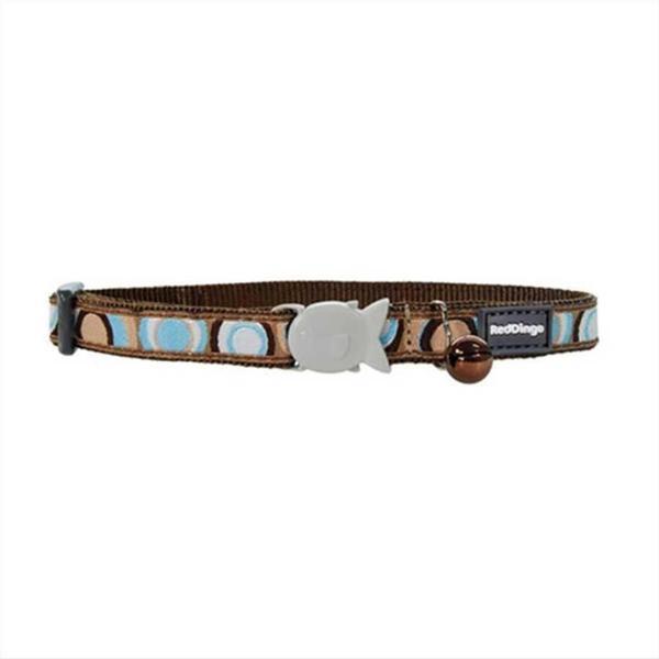 Red Dingo Circadelic Zilli Kedi Boyun Tasması Kahverengi 12 mm - Image 1