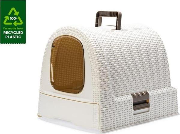 Karlıe Plastik Kedi Tuvaleti Beyaz 51x38,5x39,5 Cm - Image 1