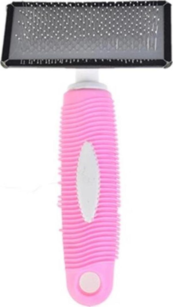 Zampa Kedi ve Köpek Bakım Fırçası Medium Pembe 16x9 Cm - Image 1