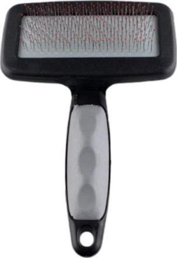 Zampa Slikon Top Başlıklı Kedi ve Köpek Fırçası Large Gri 16x12 Cm - Image 1