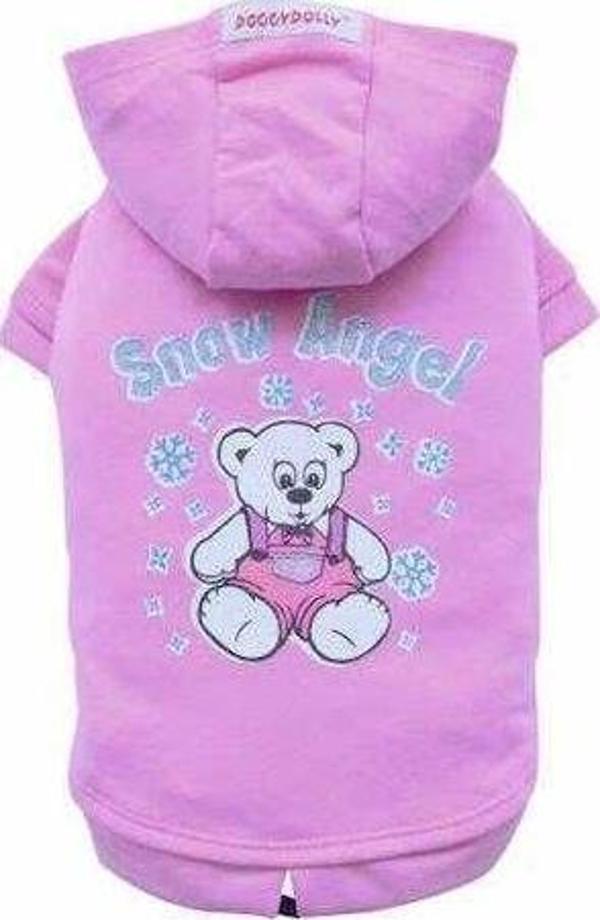 Doggy Dolly Snow Angel Kapşonlu Köpek Sweatshirt Pembe Large - Image 1