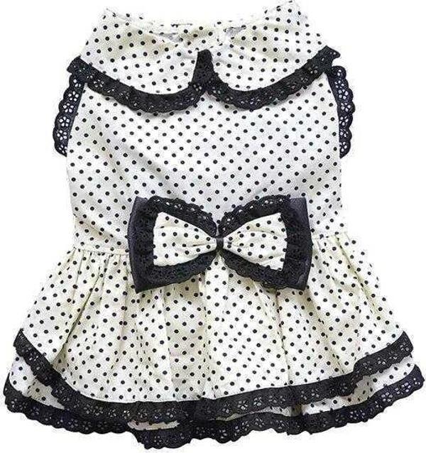 Doggy Dolly Beyaz Noktalı Elbise XLarge - Image 1