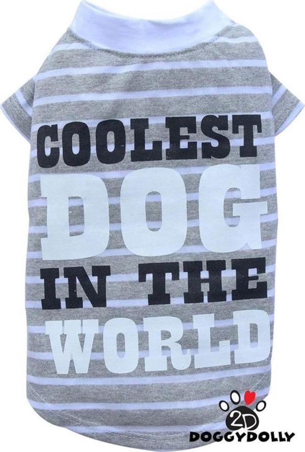 Doggy Dolly Coolest Dog Büyük Köpek Tişörtü Gri XXL - Image 1