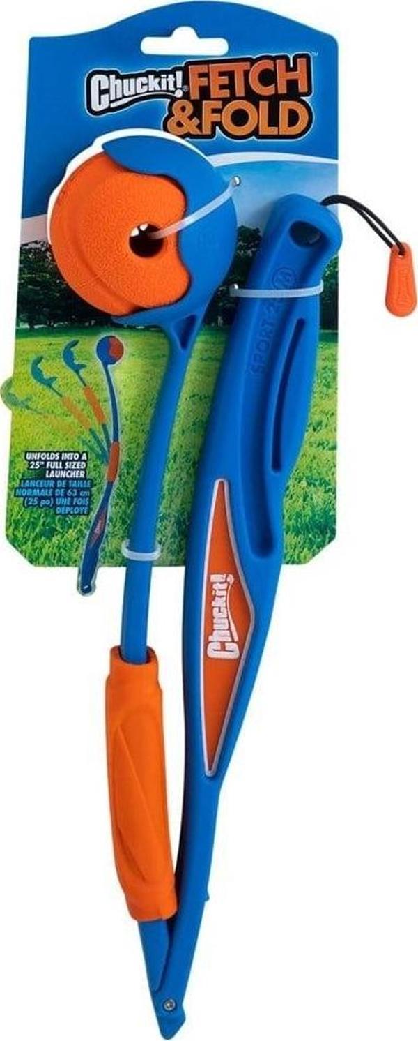 Chuckit! Fetch Fold Katlanabilir Top Fırlatıcı Fetch Ball Hediyeli - Image 1