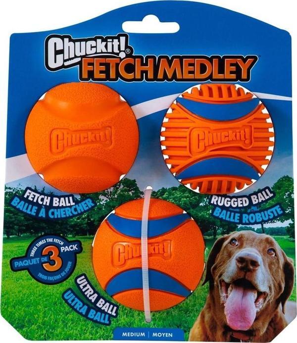 Chuckit! Fetch Medley 3'lü Köpek Oyun Topu Seti - Image 1