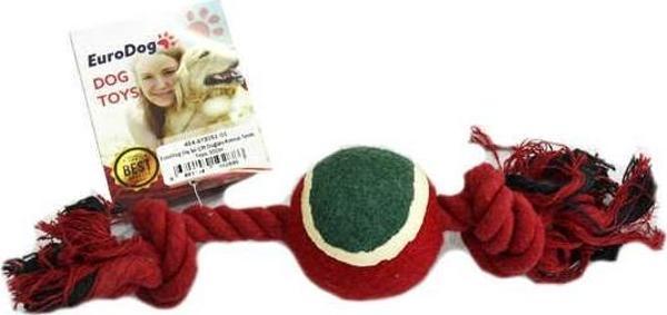 EuroDog Diş İpi Çift Düğüm Kırmızı Tenis Topu 37 Cm - Image 1