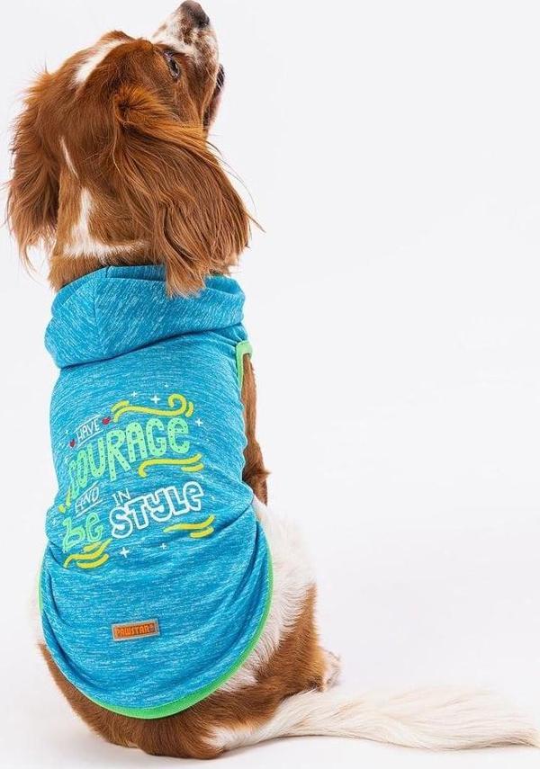Pawstar Blue Style Hooded Köpek T-Shirt 2XLarge - Image 1