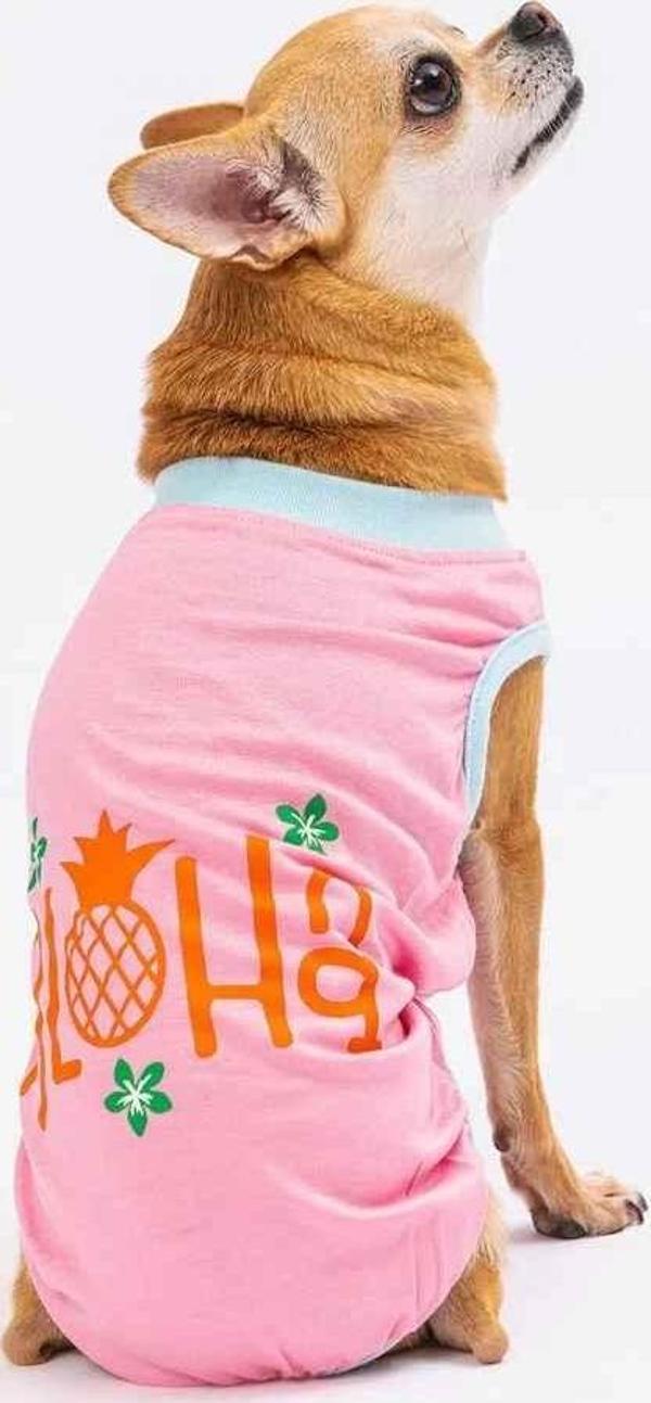 Pawstar Pink Aloha Köpek T-Shirt Small - Image 1