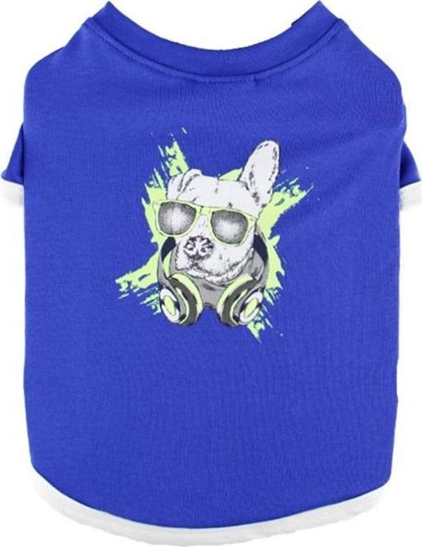 Zampa Cool Dog Neon Baskılı Mavi Kedi Köpek T-Shirt XLarge - Image 1