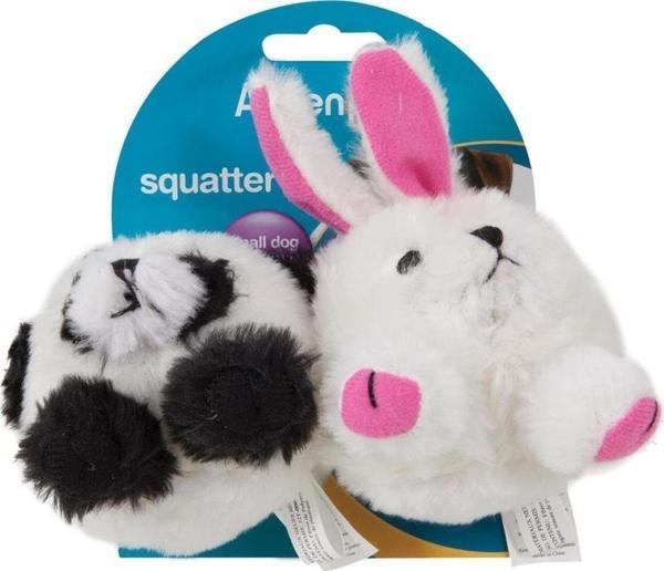 Zoobilee Squatters 2'li Peluş Sesli Köpek Oyuncağı Tavşan Panda - Image 1