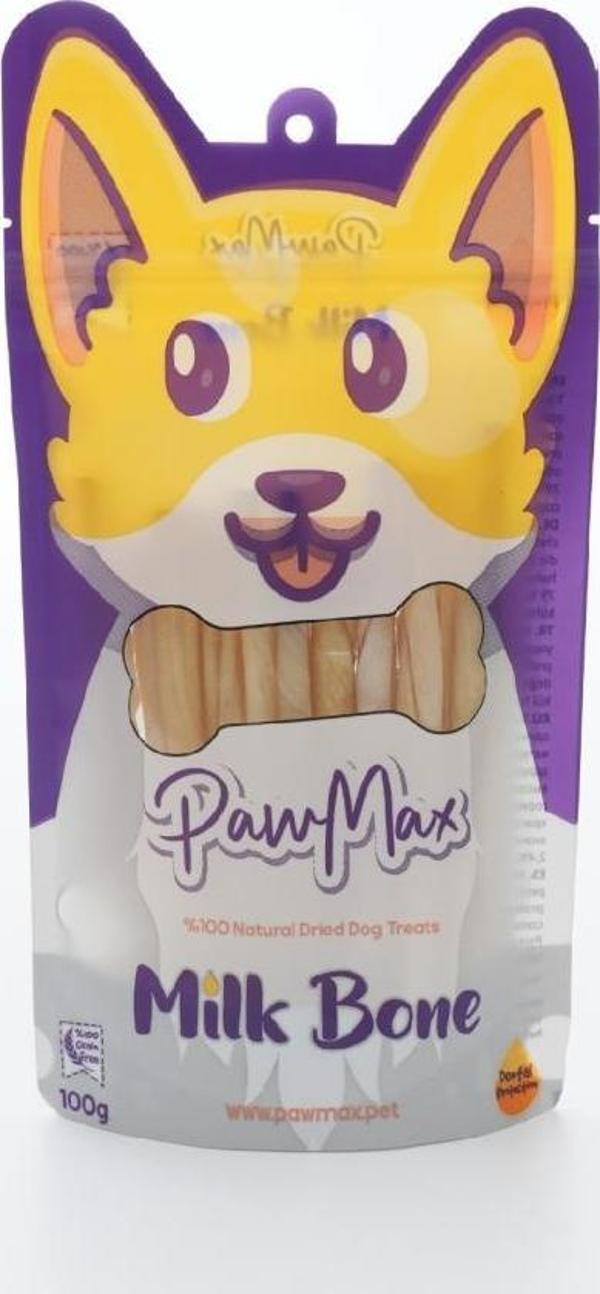 Pawmax Beyaz Burgu Kemik Doğal Kurutulmuş Köpek Ödül Maması Milk Bone 100 Gr - Image 1