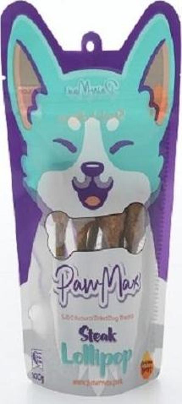 Pawmax Etli Kemik Rulo Doğal Kurutulmuş Köpek Ödül Maması Steak Lollipop 100 Gr - Image 1