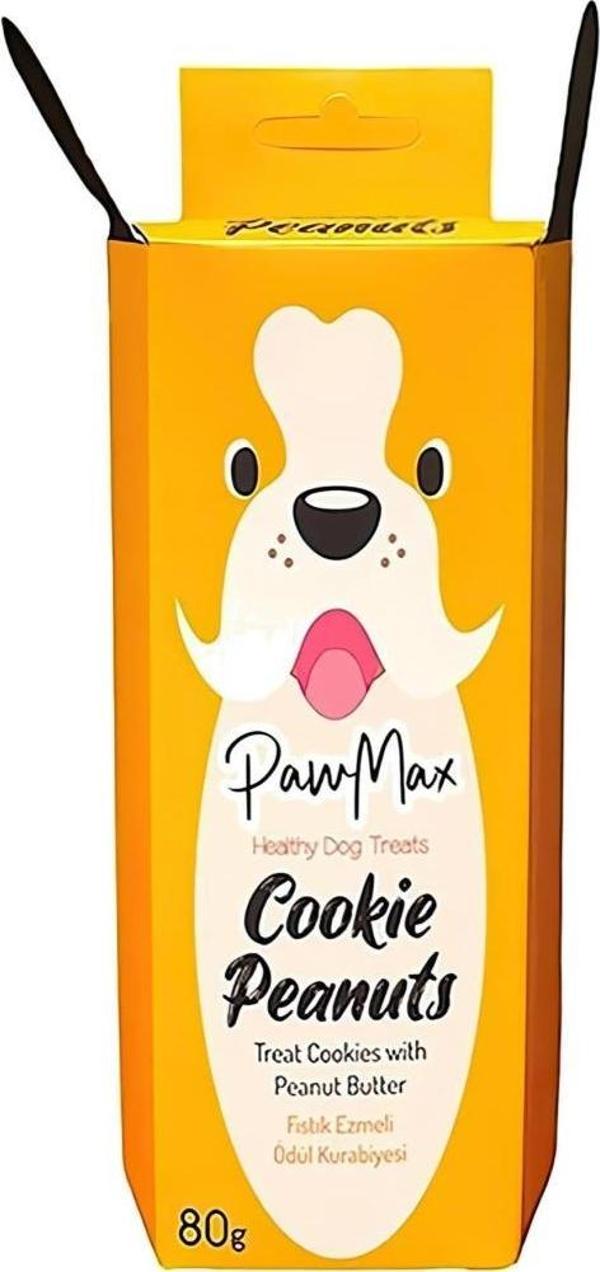 Pawmax Fıstık Ezmeli %100 Doğal Köpek Ödül Maması Cookie Peanuts 80 Gr - Image 1