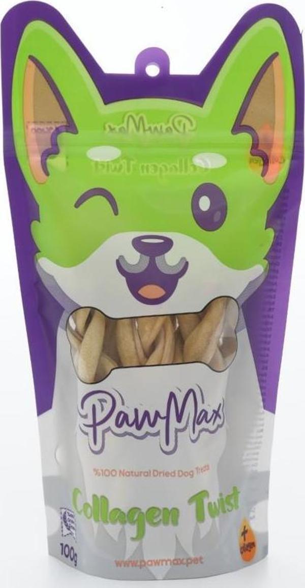 Pawmax Kolajen Örgü Doğal Kurutulmuş Köpek Ödül Maması Collagen Twist 100 Gr - Image 1