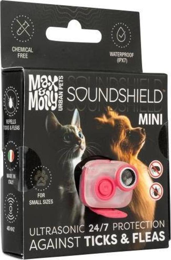 Max Molly Soundshield MINI Ultrasonik Pire ve Kene Kovucu Tasma Rose - Image 1