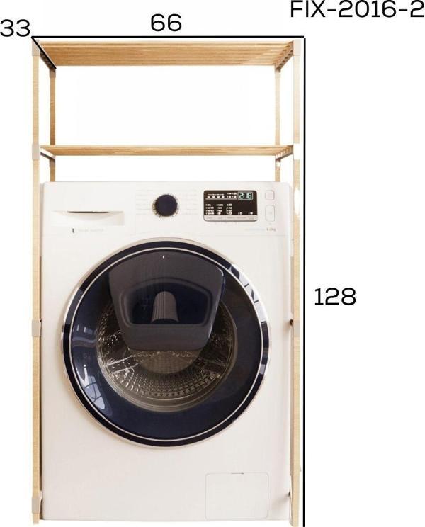 Fixwood Fıx-2016-2 2 Katlı Çamaşır Makinesi Üstü Rafı - Image 1