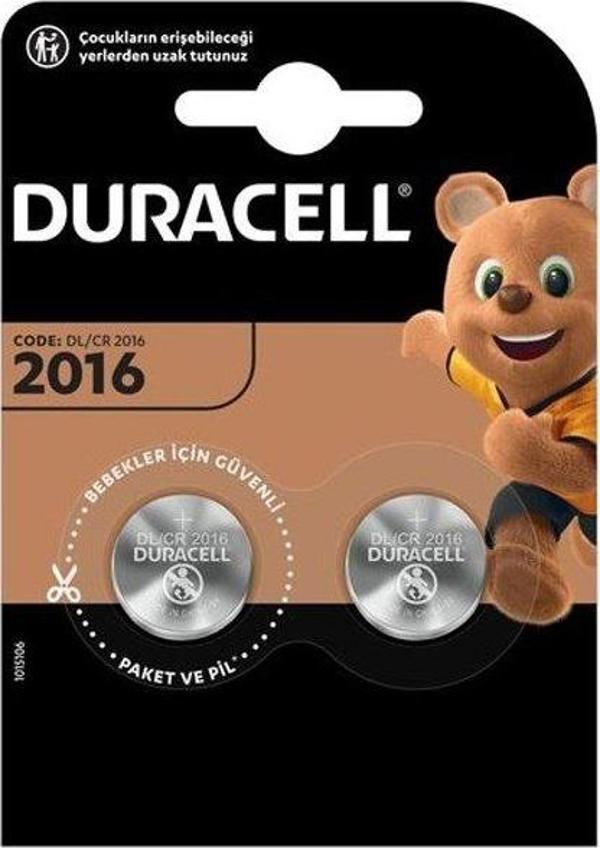 DURACELL CR2016 LİTYUM PİL (2Lİ PAKET FİYATI) - Image 1