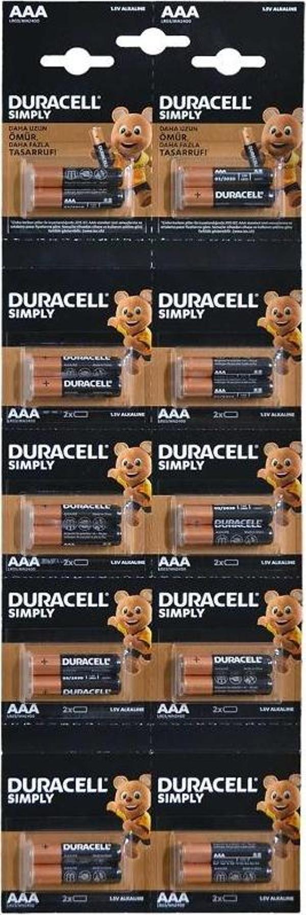 DURACELL LR03/MN2400 1.5 VOLT ALKALİN AAA İNCE KALEM PİL (20Lİ KARTELA PAKET FİYATI)(2Lİ YIRTMALI) - Image 1