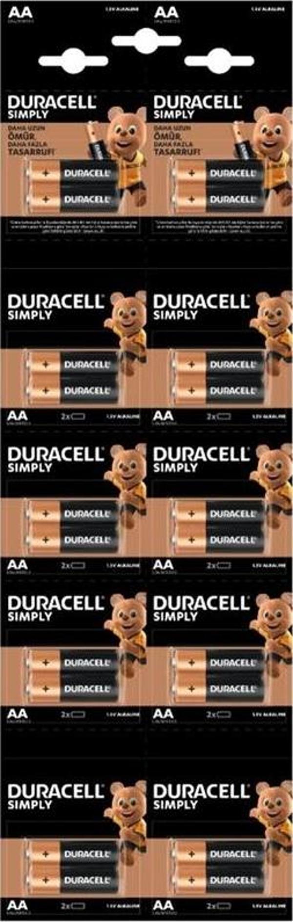 DURACELL LR6/MN1500 1.5 VOLT ALKALİN AA KALEM PİL (20Lİ KARTELA PAKET FİYATI)(2Lİ YIRTMALI) - Image 1