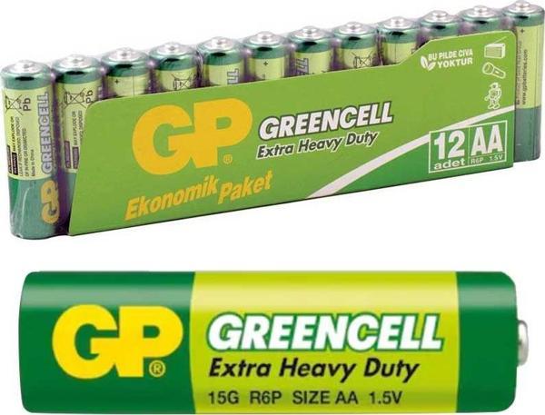 GP GP 15G-MTPVS12 GREENCELL AA 1.5V KALEM PİL (12Lİ PAKET) - Image 1
