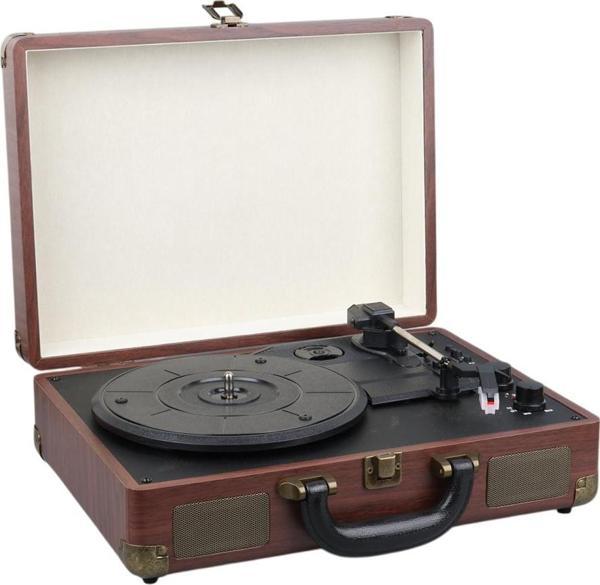 MAGICVOICE PU16 RETRO VİNTAGE ÇANTA PİKAP - RADYO - BLUETOOTH - USB MP3 ÇALAR 350X255X115MM - Image 1