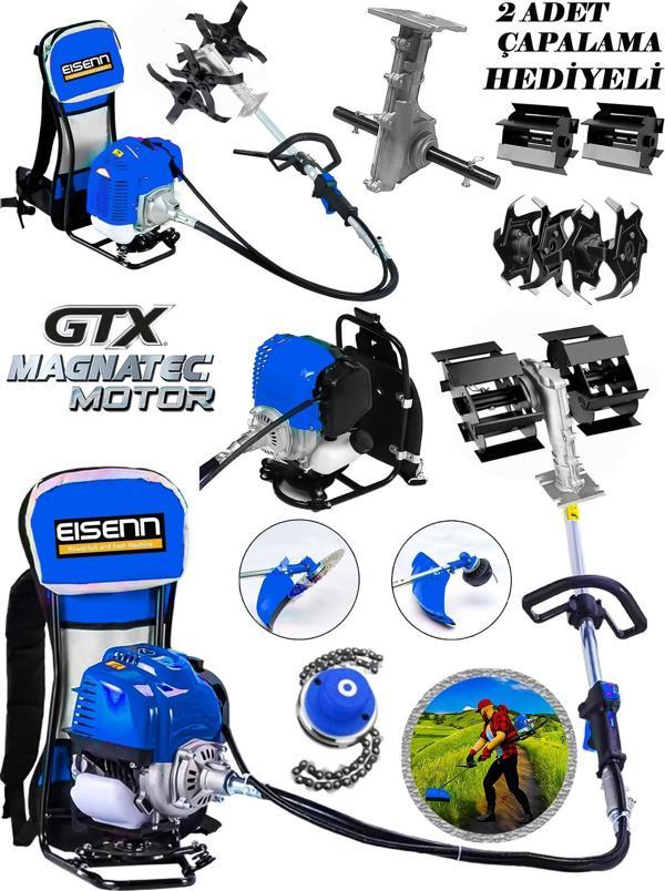 Eisenn 3 In 1 Torq Motor Sırt Tırpan + Toprak Eşeleme Aparatı + Akrobat Çapalama Aparatı - Image 1