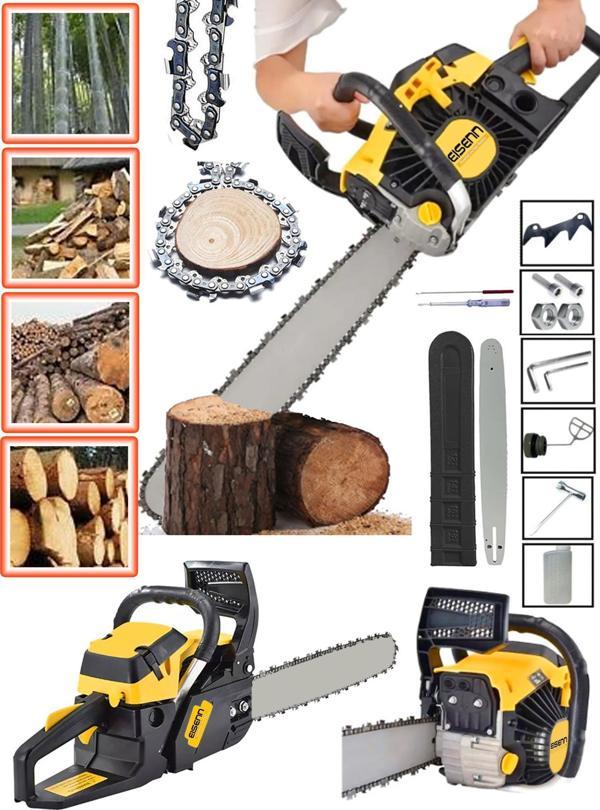 Eisenn GTX Turbo Benzinli Ağaç Motoru Testere Hızar Bıçkı Odun Kesim Makinesı Çift Egzostlu - Image 1