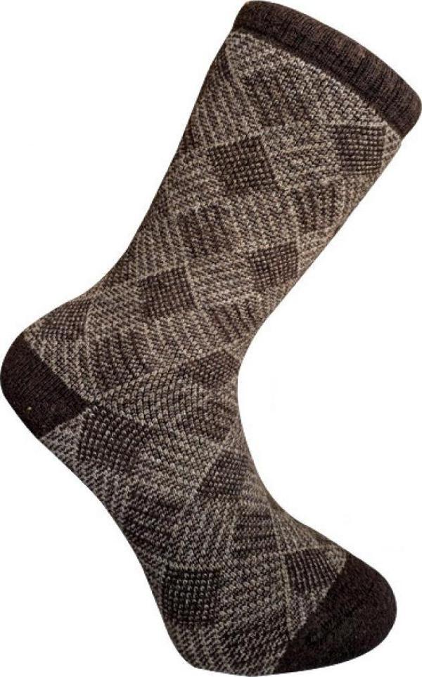 Kuzu Yünü Havlu Erkek Çorabı - Eskimo - Kahverengi - No: 41-44 (13905) - Image 1