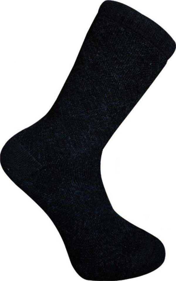 Kuzu Yünü Havlu Erkek Çorabı - Eskimo - Siyah - No: 41-44  (13905) - Image 1