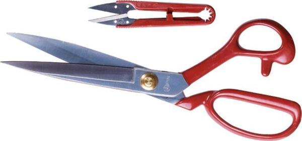 Kingstar Kırmızı Saplı Paslanmaz Çelik Somunlu Makas 9 İnç (22,5 cm) (Çıt Makas Hediyeli) - Image 1
