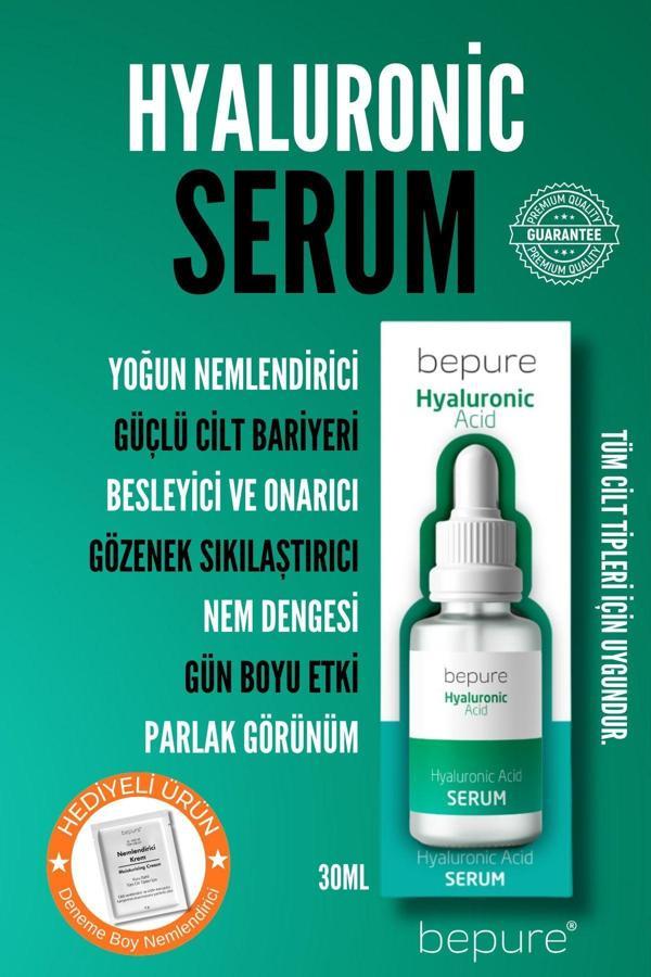 Bepure Hyaluronic Acid Serum, Yoğun Nemlendirici, Dolgunlaştırıcı, Yaşlanma Karşıtı Cilt Bakım Serumu 30Ml - Image 1