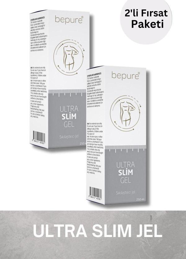 Bepure Sıkılaştırıcı Jel, Selülit Ve Çatlak Giderici Ultra Slim Jel 500Ml (2X250Ml) - Image 1