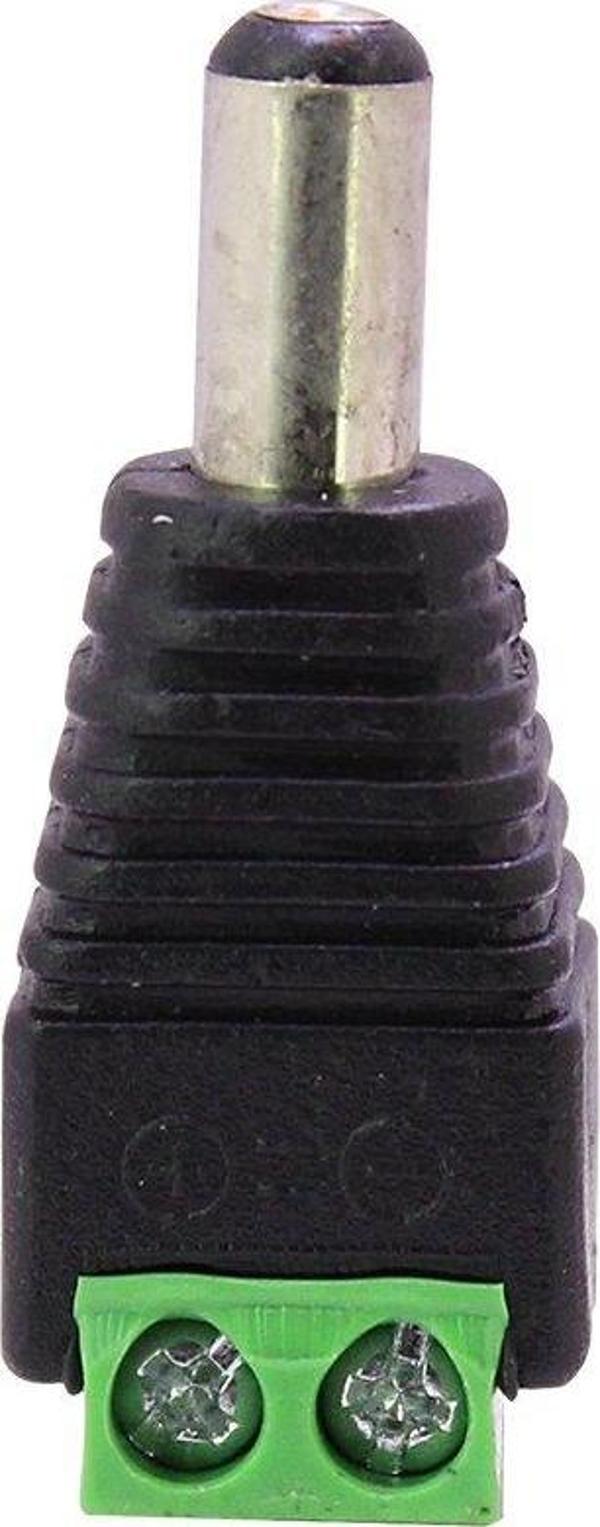 Powermaster 5.5 2 1 Mm. Power Erkek Konnektör Kesik Kabloyu Soketli Jack lı Uca Çevirme Aparatı Çevirici - Image 1