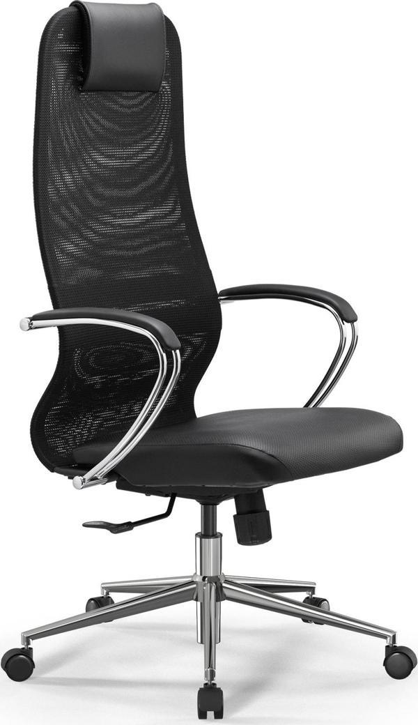 Ergolife SynchroSit 8 Ergonomik Fileli ve Deri Ofis Koltuğu - 1B9.55.1.403  Siyah - Image 1