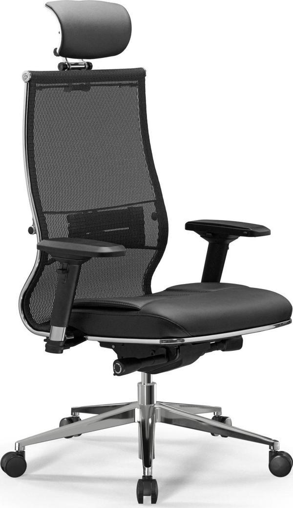 Samurai Ergonomik Fileli ve Deri Yönetici Koltuğu / Ofis Sandalyesi - 23.3.5.109 Siyah - Image 1