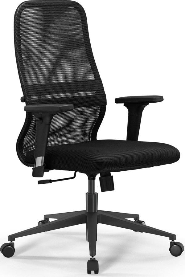 Ergolife Sit 8 Ergonomik Fileli Ofis - Bekleme Koltuğu / Çalışma Sandalyesi - DF.D.1.243 Siyah - Image 1