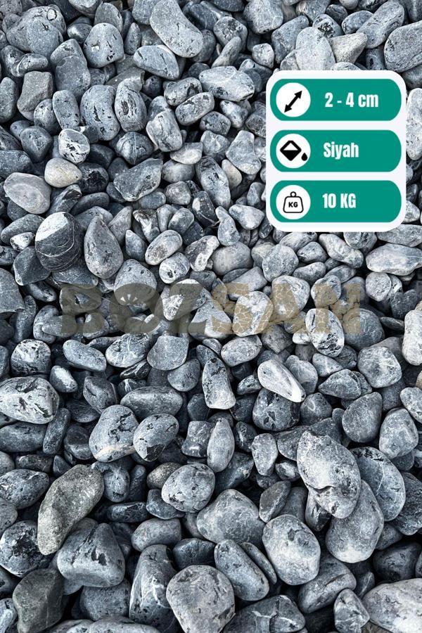 Bozsan Siyah Dolomit Taşı 10 Kg 2-4 Cm Taş Dekoratif Taş Dere Taşı Bahçe Süs Taşı Dolomit Taş - Image 1