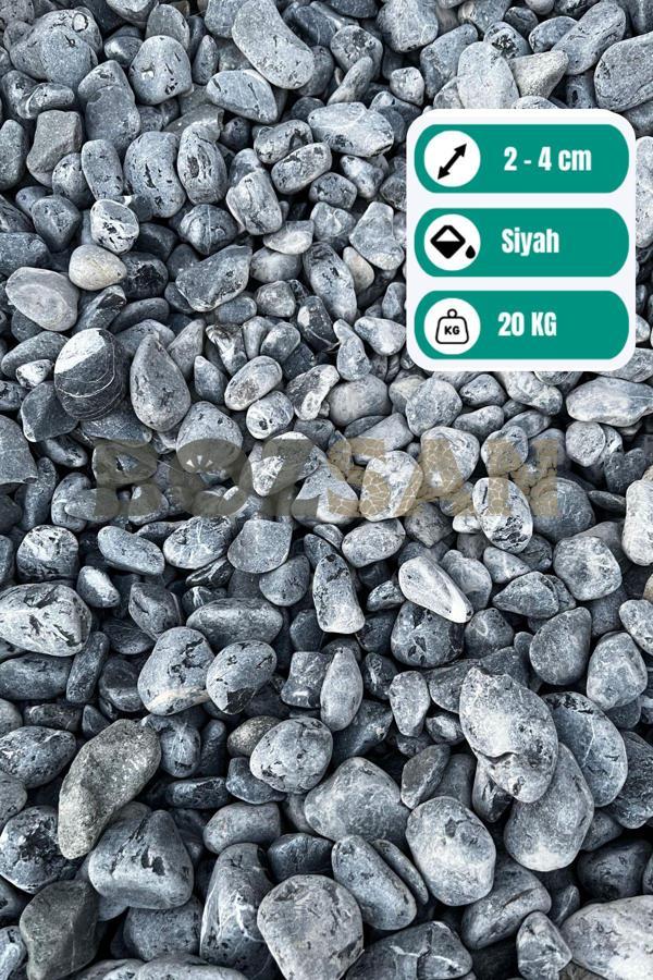 Bozsan Siyah Dolomit Taşı 20 Kg 2-4 Cm Taş Dekoratif Taş Dere Taşı Bahçe Süs Taşı Dolomit Taş - Image 1