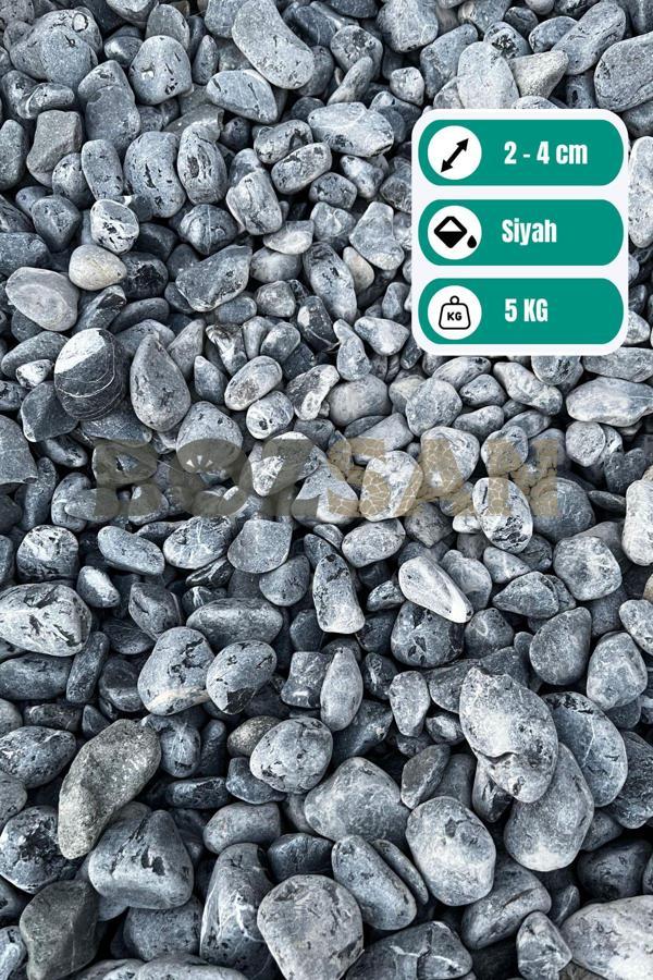 Bozsan Siyah Dolomit Taşı 5 Kg 2-4 Cm Taş Dekoratif Taş Dere Taşı Bahçe Süs Taşı Dolomit Taş - Image 1