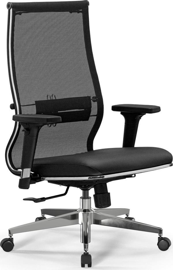 Ergolife SynchroSit 10 Ergonomik Fileli ve Deri Çalışma Sandalyesi / Ofis Koltuğu - 211.D.1.3E3  Siyah - Image 1