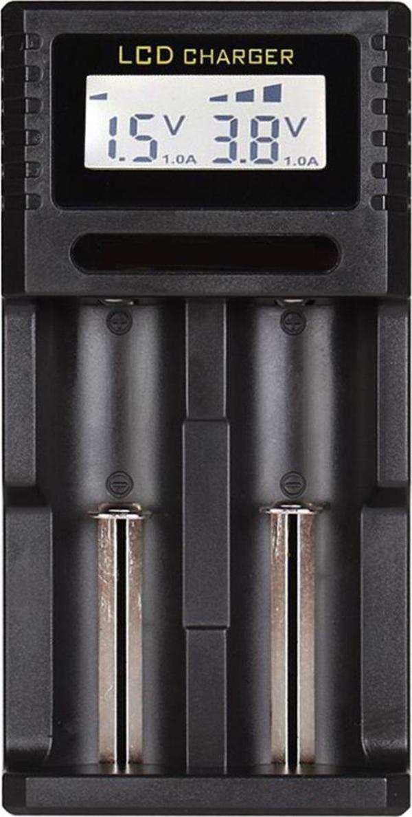Powermaster  4.2 Volt 2 x 0.5 Amper Pil Şarj Cihazı Li-on Pil Şarj Aleti AA AAA Ni-MH 26650 18650 18350 17500  - Image 1