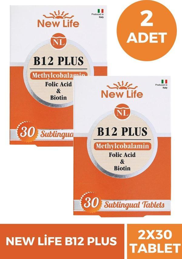 New Life B12 Plus Methylcobalamin 30 Tablet 2 Adet - Image 1