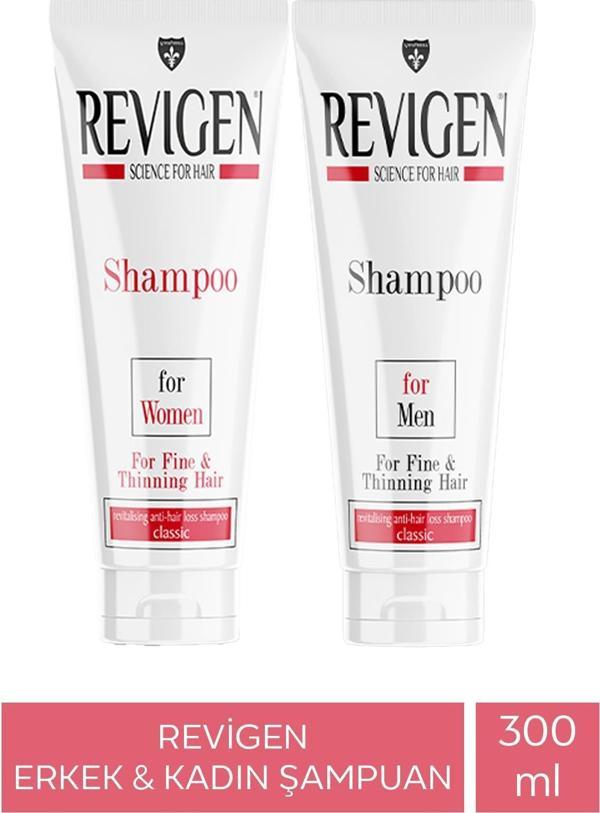 Revigen Erkek Şampuan 300 ml + Kadın Şampuan 300 ml - Image 1