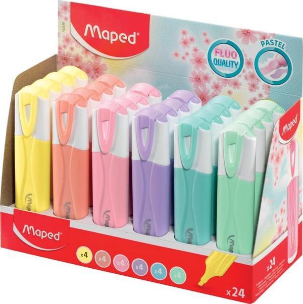 Meped Fosforlu Kalem (İşaret Kalemi) Pastel Karışık Renk (24 Lü Paket) 3154147425381 - Image 1