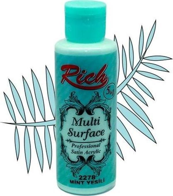 Rich Multi Surface Profesyonel Saten Akrilik Boya 120 Cc Mint Yeşili 120-2278 - Image 1