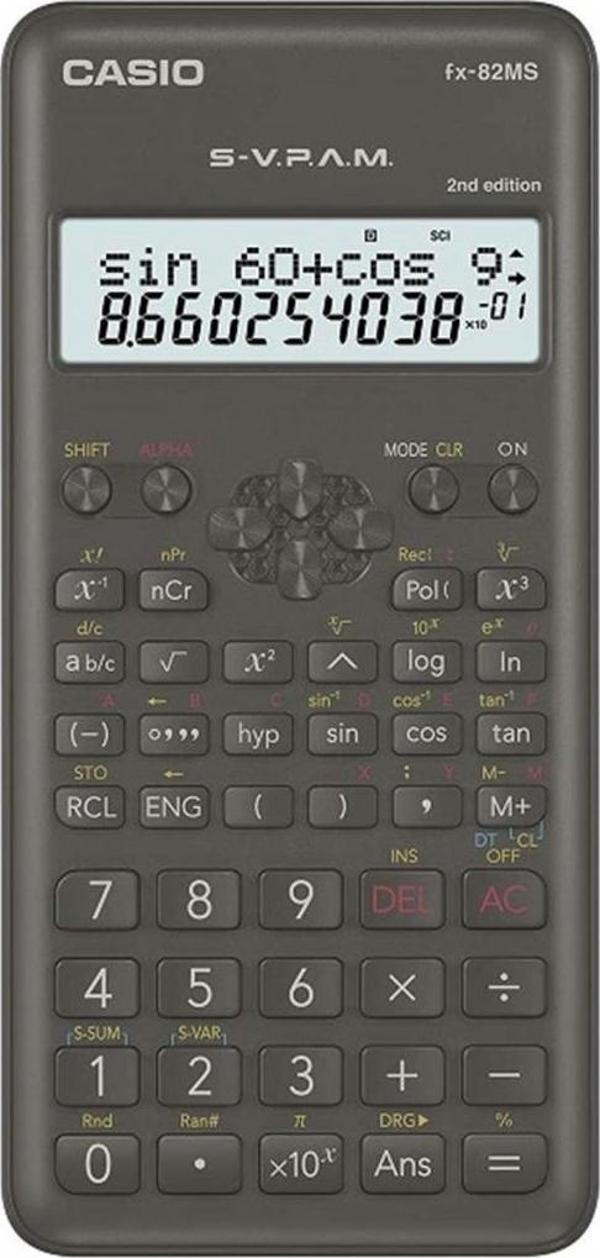Casio Fx-82-M Hesap Makinesı Bilimsel 2 Satır Ekran 240 Fonksiyon - Image 1