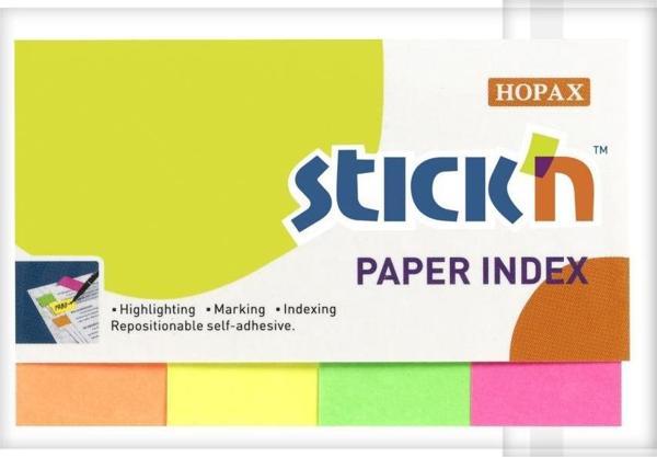 Hopax Stickn Kağıt İndeks 200 Yaprak 50X20Mm Neon 4 Renk 212050 - Image 1