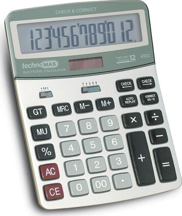 Mas Hesap Makinesi Ofis Tipi Düzeltmeli 12 Haneli 6922 - Image 1