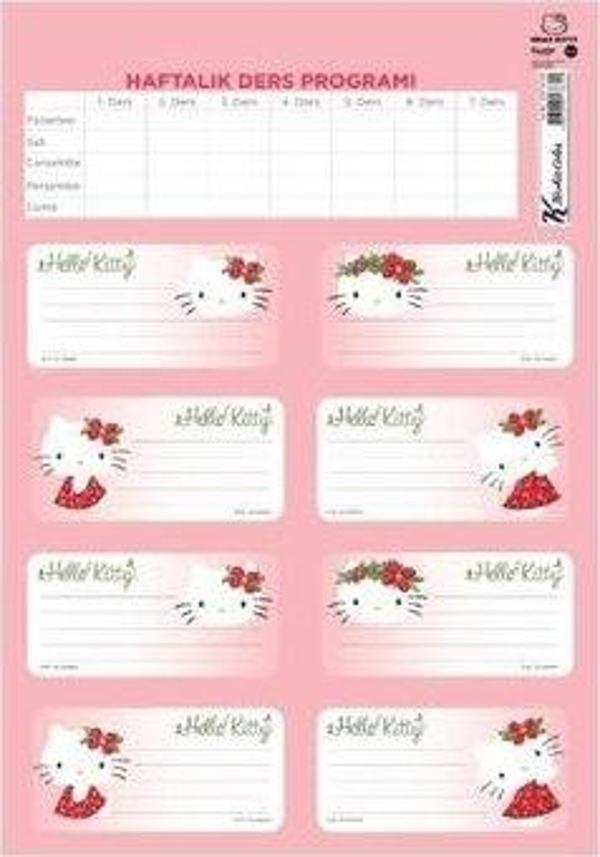 Keskin Color Hello Kitty Etiket Ders Programlı 3 Yaprak 220130-08 - Image 1